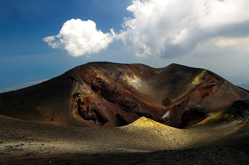 Valle del Bove, de ingestorte flank van de vulkaan Etna