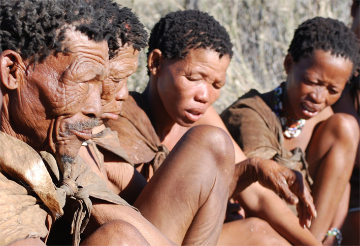 A group of men and women Khoisan