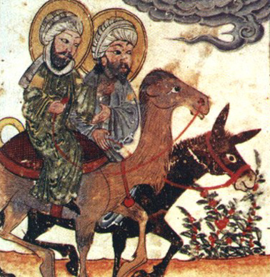 Jesus (r) and Mohammad [Persian miniature]